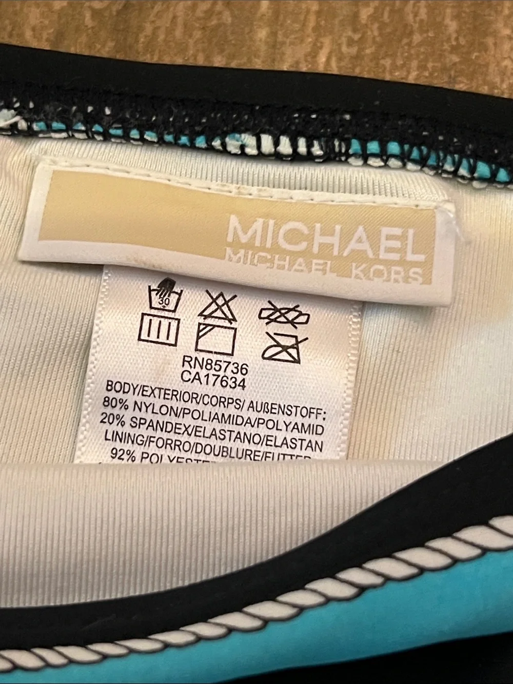 MK Michael Kors 2 pc bikini blue nautical small s z8